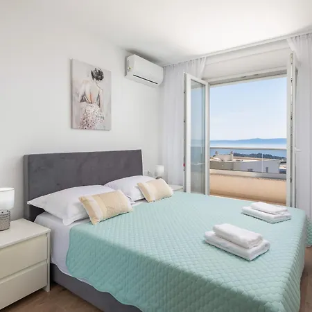 Lägenhet Adriatico - Sea View With Garage Makarska